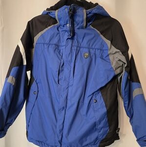 Children's Blue and Black Puffer Jacket